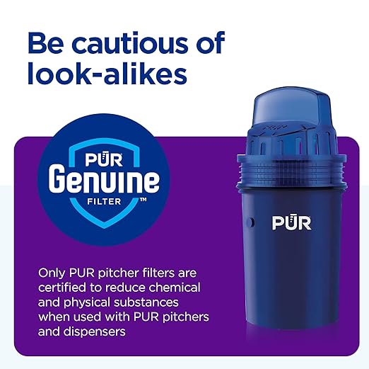 PUR 30-Cup Countertop Water Filter Dispenser, 1 Genuine PUR Filter, 2-in-1 Powerful Filtration, Lasts 2 Months or 40 Gallons, Dishwasher Safe, White/Blue (DS1800Z) - Image 7