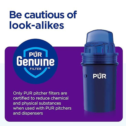 PUR 30-Cup Countertop Water Filter Dispenser, 1 Genuine PUR Filter, 2-in-1 Powerful Filtration, Lasts 2 Months or 40 Gallons, Dishwasher Safe, White/Blue (DS1800Z) - Image 7