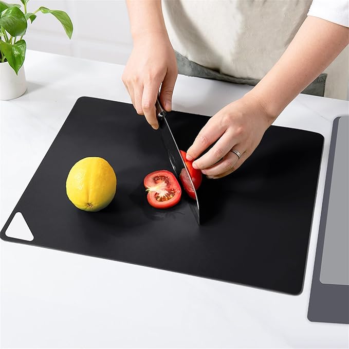 WK Flexible Plastic Cutting Boards Mats for Kitchen, Flexible Non Slip Cutting Mat, Thin Cutting Sheets, BPA Free, Dishwasher Safe, Multi Sizes - Image 6