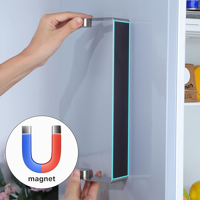 ZUNTO Magnetic Paper Towel Holder for Refrigerator – Strong Magnet Kitchen Paper Towel Rack for Grill, RV & Pantry – Sleek Silver Design - Image 2