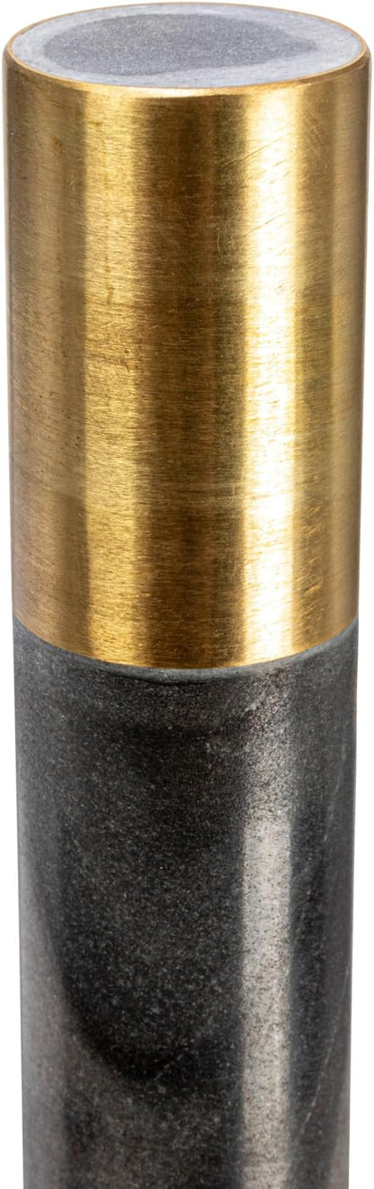 Modern Marble Paper Towel Holder with Brass Detail, Grey - Image 4