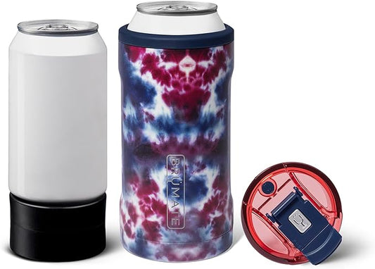 BrüMate Hopsulator Trio 3-in-1 Insulated Can Cooler for 12oz / 16oz Cans + 100% Leak Proof Tumbler with Lid | Insulated for Beer, Soda, and Energy Drinks