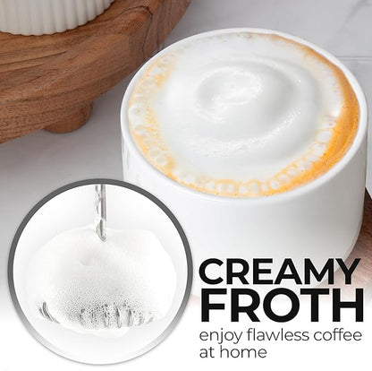 Zulay Kitchen Rechargeable Milk Frother - Dynamic - 3 Speeds, 3 Whisk Attachments, 500 mAh USB Charging, Drink Mixer For Latte, Cappuccino, Matcha, Protein Powder, Coffee Foam - Black - Image 2