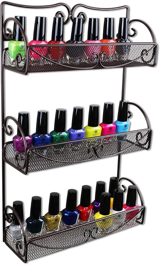 Deco Brothers 3 Tier Wall Mounted Hanging Spice Rack, Bronze - Image 6