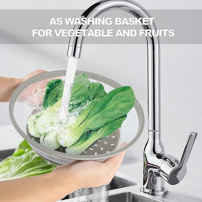 2 in 1, Aidacom Microwave Splatter Cover for Food & Silicone Microwave Mat, Mat as Bowl Holder, Trivet, Pot Holders, Drying, Baking, Utensils Rest for Kitchen Counter, Dishwasher Safe, Grey - Image 4
