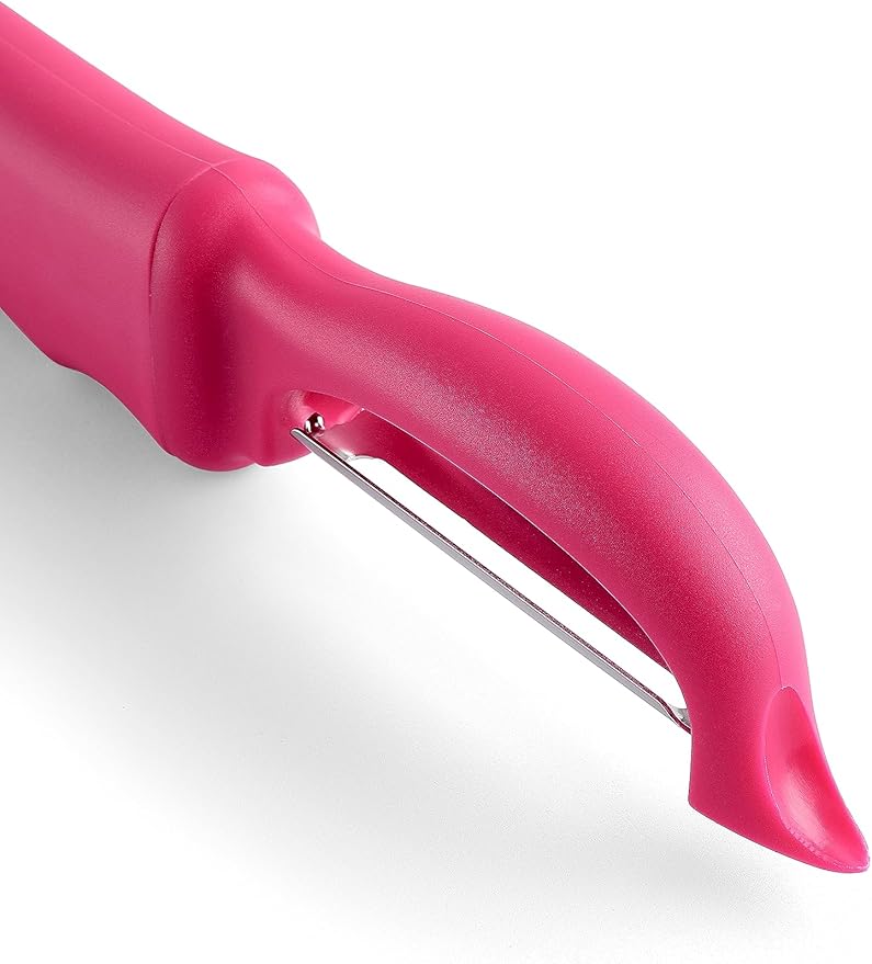 Spring Chef Premium Stainless Steel Vegetable Peeler for Kitchen, Dishwasher Safe Apple Peeler with Non-Slip Handle & Sharp Blades, Peel Potato, Fruit, Veggie, Carrot, Mango, Cucumber - Pink - Image 8