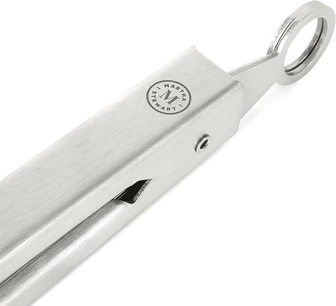 Martha Stewart Richburn 2-Piece Stainless Steel Tongs Set – 12-Inch and 9-Inch Kitchen Tongs for Grilling, Serving, and Cooking - Image 4