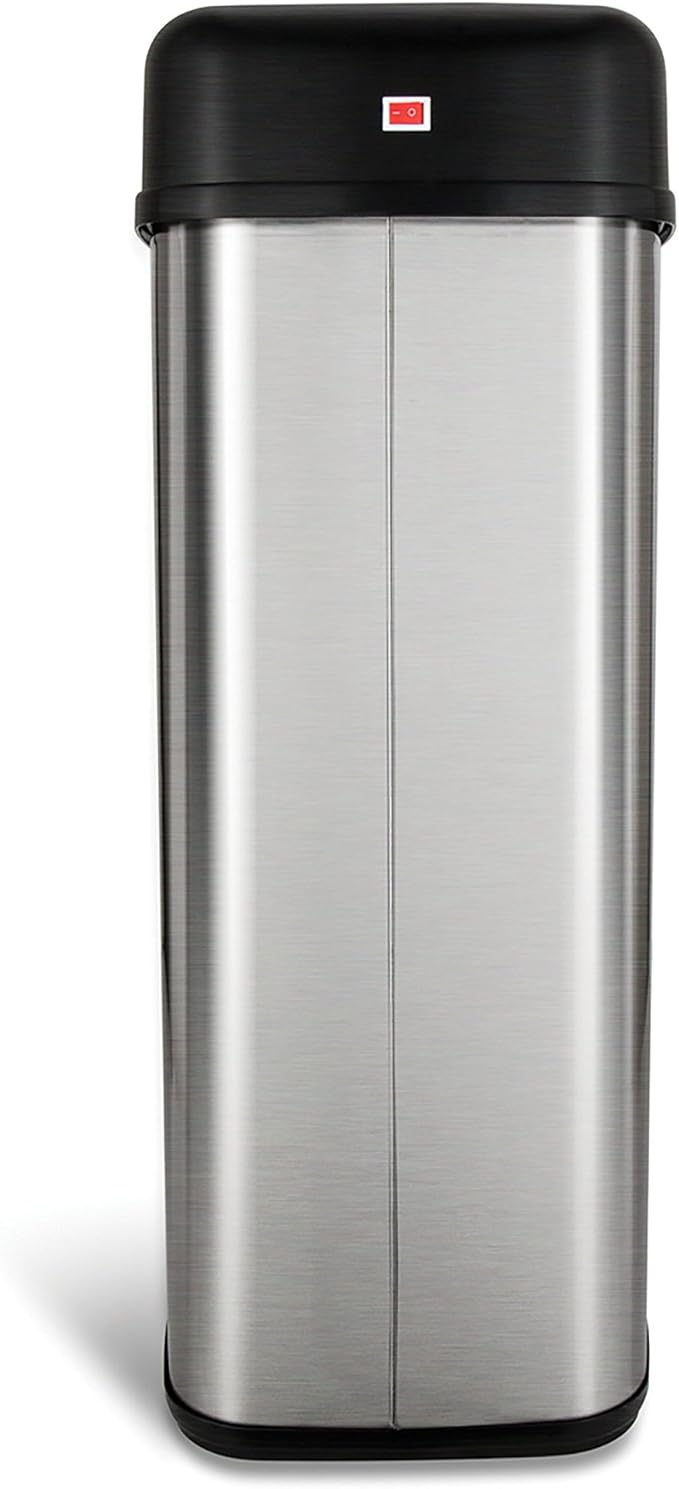 NINESTARS DZT-50-6 The Original Automatic Motion Sensor Trash Can, 13.2 Gal. / 50 L., Stainless Steel
