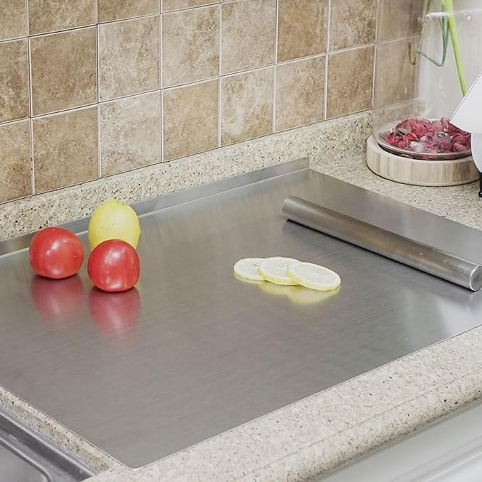 BILLAMB Stainless Steel Cutting Boards for The Kitchen, Suitable for Meat, Fruits, Vegetables, Bread, and Baking Large-sized Cutting Boards (80 x 50cm/31.5 x 19.7 in) - Image 5