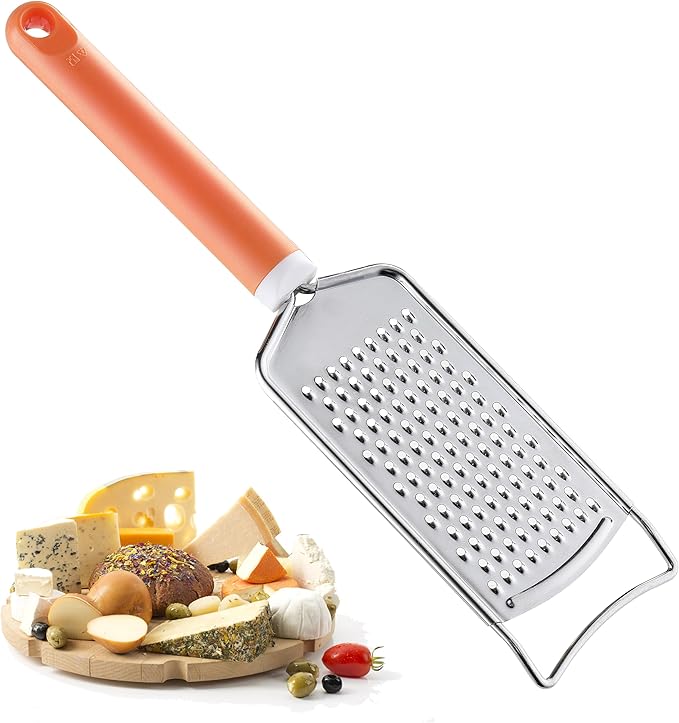 Cheese Grater with Handle, Vituer Stainless Steel Graters for Kitchen, Cheese Grater Lemon Zester Handheld, Great for Cheese, Ginger, Chocolate, Spices and More, Dishwasher Safe by VITUER