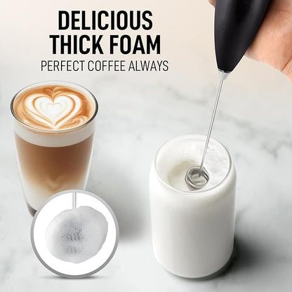 Zulay Kitchen Whisk Milk Frother with 4 Duracell Batteries - Powerful Handheld Foam Maker for Coffee, Lattes, Matcha, Hot Chocolate & Cappuccinos - Whip Creamy Froth in Seconds - Image 2