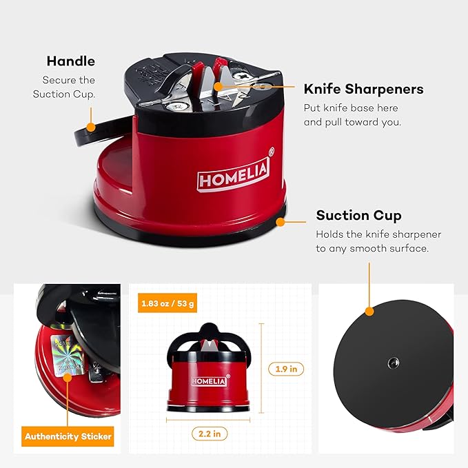 Knife Sharpeners for Kitchen Knives - with suction cup - Mini Pocket Knife Sharpening Kit - Afilador De Cuchillos - Small Tools - Image 2