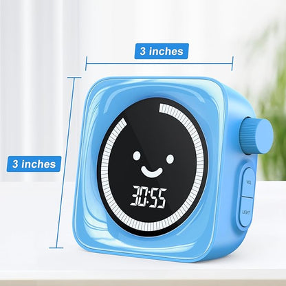 Visual Timer for Kids, 99 Minute Digital Cute Kids Visual Timer Classroom Timer for Homeschool Supplies Study Teaching Time Management Tool Countdown Timer, Blue 2Pack