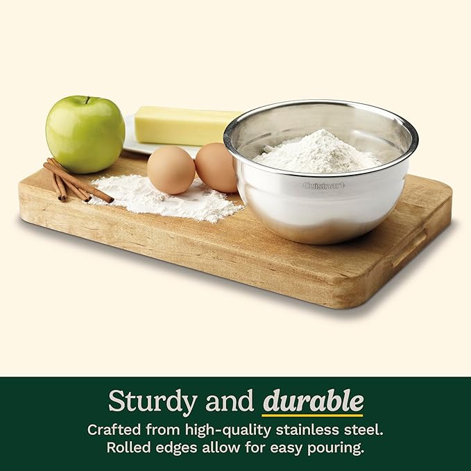 Cuisinart Mixing Bowl Set, Stainless Steel, 3-Piece, CTG-00-SMB - Image 5
