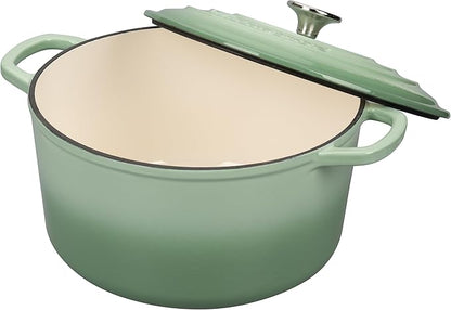 VORRINGARD Enameled Cast Iron Dutch Oven Pot with Lid, for Sourdough Bread Baking, Round Dutch Ovens, 4.5 Quart, Green - Image 5