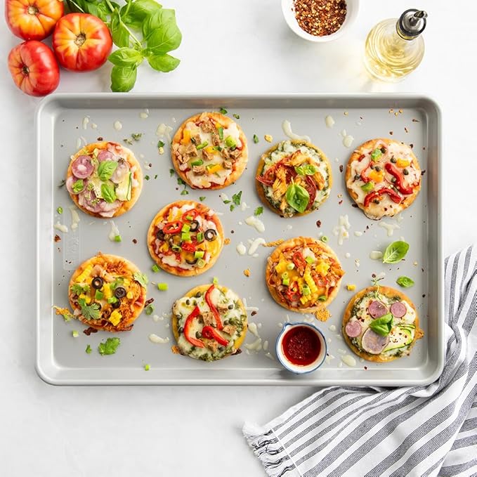 Nordic Ware Brilliant™ Colorful Bakeware 21 x 15 Extra Large Sheet Pan, Nonstick made without PFAS or PTFE for safe cooking; Reinforced steel rim prevents warping - Image 2