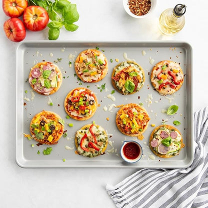Nordic Ware Brilliant™ Colorful Bakeware 21 x 15 Extra Large Sheet Pan, Nonstick made without PFAS or PTFE for safe cooking; Reinforced steel rim prevents warping - Image 2