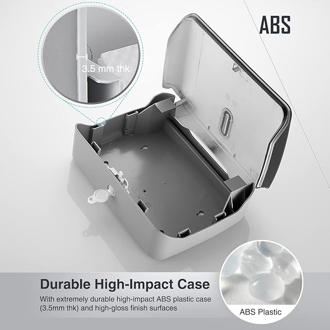 Paper Towel Dispenser Wall Mount - No-Drill Adhesive Multifold Paper Towel Dispenser for RV Bathrooms, Guest Suites & Compact Kitchens, Locking Commercial Design - Image 7