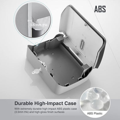 Paper Towel Dispenser Wall Mount - No-Drill Adhesive Multifold Paper Towel Dispenser for RV Bathrooms, Guest Suites & Compact Kitchens, Locking Commercial Design - Image 7