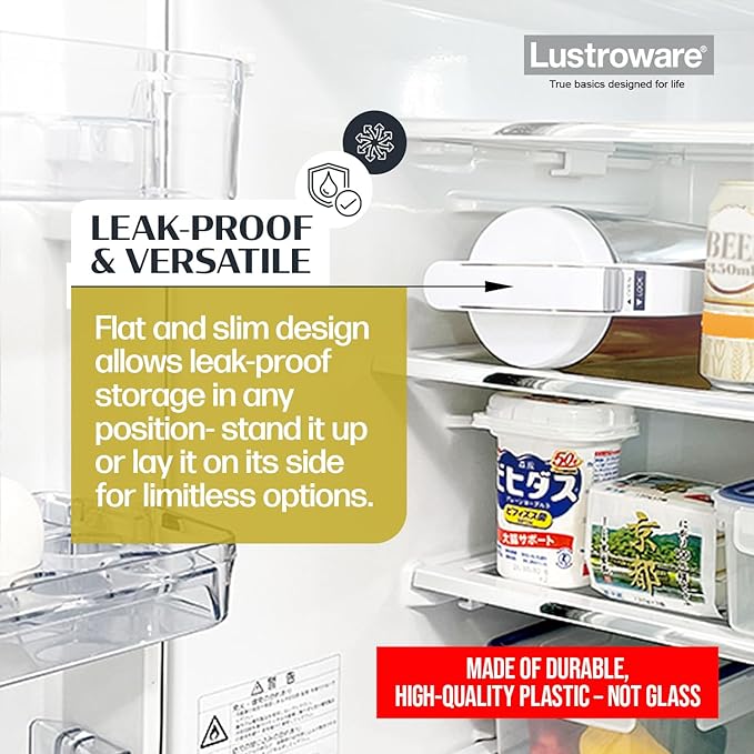 Lustroware QuickServe Airtight Pitcher - 2.1L (70oz), Heat Resistant, BPA-Free SAN Plastic, One Touch Open & Close, Space-Saving, Made in Japan - White - Image 7