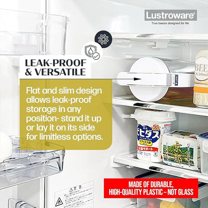 Lustroware QuickServe Airtight Pitcher - 2.1L (70oz), Heat Resistant, BPA-Free SAN Plastic, One Touch Open & Close, Space-Saving, Made in Japan - White - Image 7