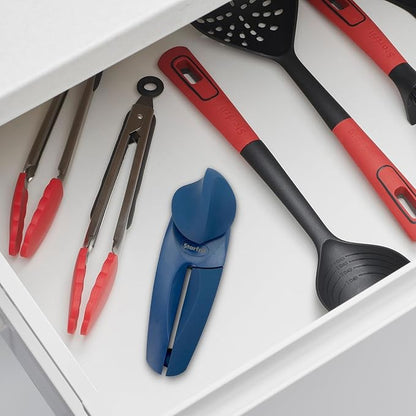 Starfrit MightiCan Can Opener - Safe - Holds Lid and Leaves No Sharp Edges on Lid - 3 Year Warranty - Comfort Grip - Heavy Duty Non-Slip Knob - Blue - Image 9