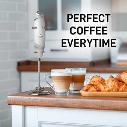 Zulay Kitchen Whisk Milk Frother with 4 Duracell Batteries - Powerful Handheld Foam Maker for Coffee, Lattes, Matcha, Hot Chocolate & Cappuccinos - Whip Creamy Froth in Seconds - Image 5