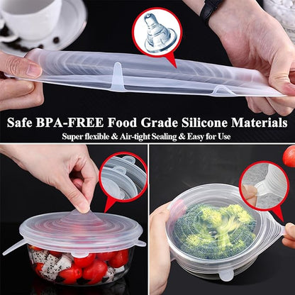 Silicone Can Lids (10-Pack of 2.6 inch), Reusable Silicone Stretch Lids for Pet Food Cans, Leakproof BPA-free Seal Can Covers for Soda/Beer Cans, Mugs, Cups, Canned Pet Foods