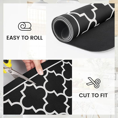 WISELIFE Dish Drying Mat Super Absorbent Drying Mat Large Dish Drying Mats for Kitchen Counter Easy Clean Dish Mat Kitchen Drying Mat15"x 18" Stylish Black - Image 5