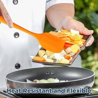 Irenare 84 Pcs Mini Silicone Spatulas Bulk 8.3 Inch Heat Resistant Scrapers Rubber Spatulas Seamless Design Non Stick Flexible for Kitchen Use Cooking Baking Mixing - Image 4