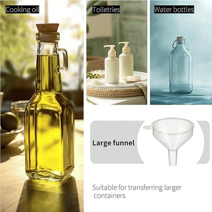 9 Pack Small Funnel Kit 3 Sizes with Droppers for Kitchen Bottles, Essential Oils, Capsules & Pet Souvenirs - Image 3
