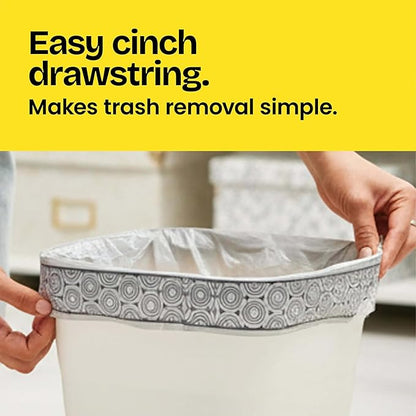 Glad Small Drawstring Trash Bags with Clorox, 4 Gal, Lemon Fresh Bleach, 34 Ct (Package May Vary) (Pack of 6)