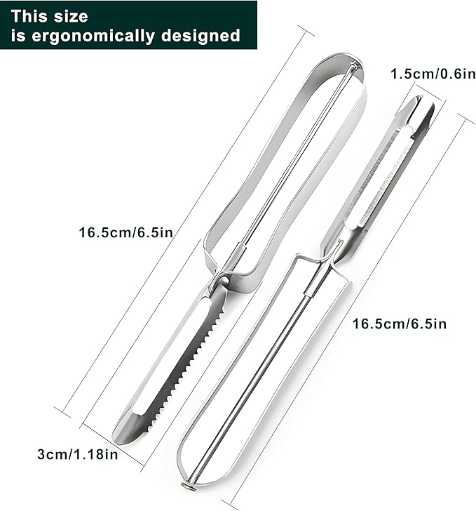 Potato Peelers for Kitchen, 2 Pcs, Just Like Mom's old steel Peeler - Image 7