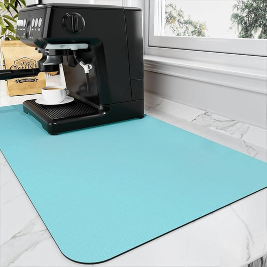 HotLive Coffee Mat - Absorbent Hide Stain Rubber Backed Dish Drying Mat for Kitchen Counter - Bar Mats for Countertops Accessories Fit Under Coffee Maker Espresso Machine by HotLive