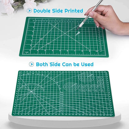 anezus Self Healing Sewing Mat, Rotary Cutting Mat Double Sided 5-Ply Craft Cutting Board for Sewing Crafts Hobby Fabric Precision Scrapbooking Project 9inch x 12inch(A4) - Image 4
