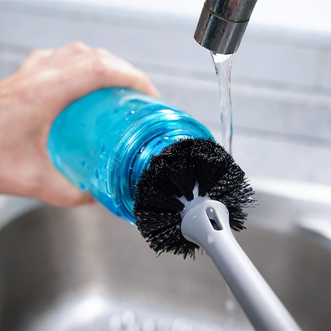 MOSOLAN 2-in-1 Bottle and Straw Cleaning Brush, Long Handle Water Bottle Cleaner Brush for Sports Bottles, Baby Bottles, Mugs, Straws, 2 Pack - Image 8