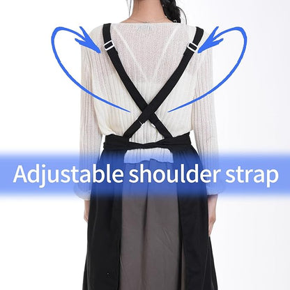 Pinknoke Vintage Pinafore Apron Dress for Women with Pockets Cute Floral Chef Aprons for Kitchen Cooking Baking Gardening - Image 7