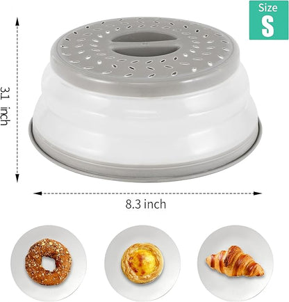 8.3inch Collapsible Microwave Food Cover, Splatter Guard,Vented Microwave Lid for Food, BPA free TPR, Dishwasher safe - Image 2