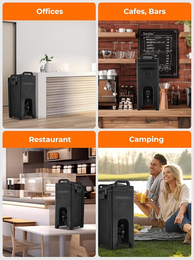 Insulated Beverage Dispenser 5 Gal, Commercial Hot/Cold Drink Dispenser for Coffee Shop, Large Parties, Church Gatherings, Camping, Heavy Duty Beverage Cooler with Faucet for Outdoor (No Electricity) - Image 6