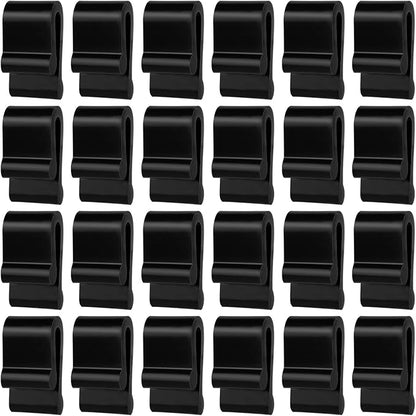 24pcs Dutch Oven Lid Protector Clips, Silicone Dutch Oven Lid Flexible Bumper Protective Clips for Storage (Black)