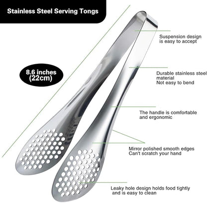 MSY BIGSUNNY 9 inch Buffet Tongs, Set of 2 Stainless Steel Food Serving Tongs - Image 4