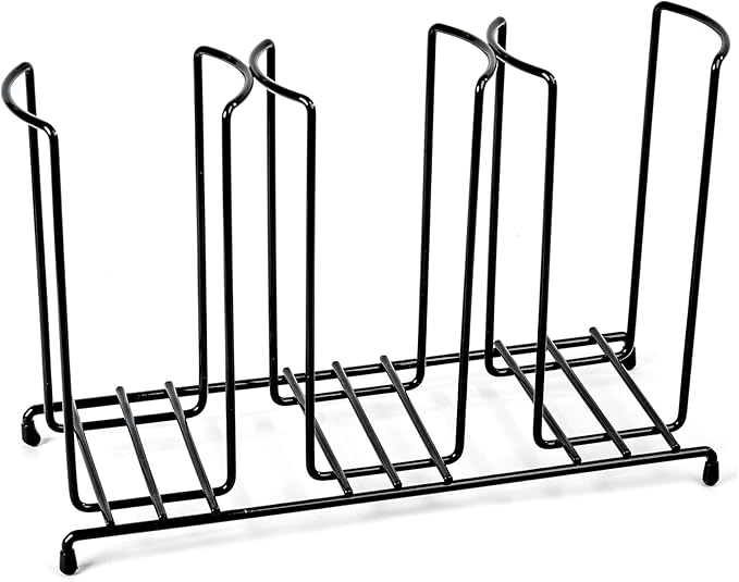 Inevibe Wire Frame Cup and Lid Organizer, 3 Compartment Metal Rack Design Storage Holder for Plastic, Coffee Beverage Cups - Image 5