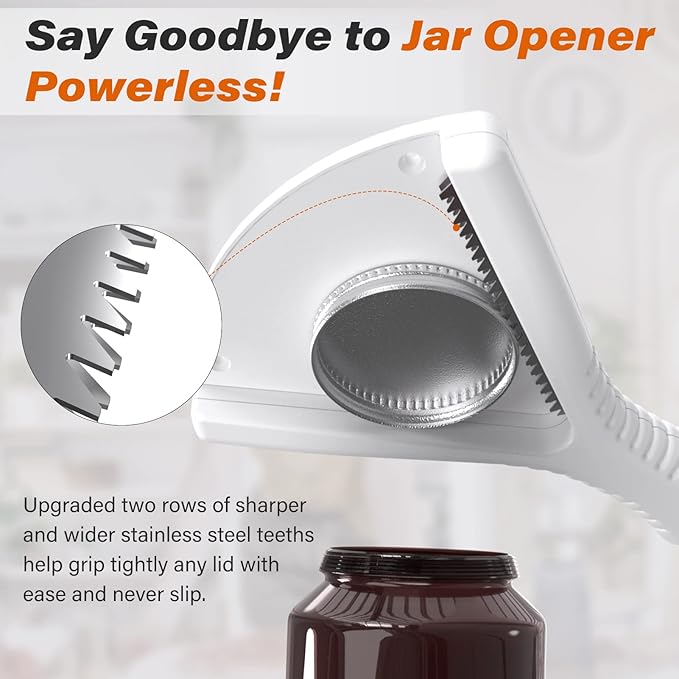 Jar Opener for Weak Hands, Dual Usage | Easy Grip Jar Opener & Under Cabinet Lid Opener, Super Durable Bottle Opener Effortless to Open Any Size Lid, Advanced Jar Lid Opener for Seniors with Arthritis - Image 2