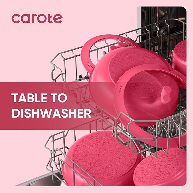 CAROTE 15pcs Pots and Pans Set Non Stick, Cookware Set Non Toxic with Detachable Handle, Induction Kitchen Cooking Set, Dishwasher/Oven Safe, RV/Camping Cookware - Image 6