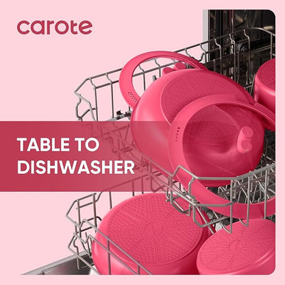 CAROTE 15pcs Pots and Pans Set Non Stick, Cookware Set Non Toxic with Detachable Handle, Induction Kitchen Cooking Set, Dishwasher/Oven Safe, RV/Camping Cookware - Image 6