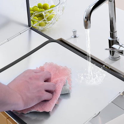 Splatter Guard for Frying Non-Stick 3 Sided Foldable Grease Splatter Screen Stainless Steel Backsplash Anti Splatter Shield Guard for Stove Screen Protector for Frying Stove Top Wall Easy to Clean