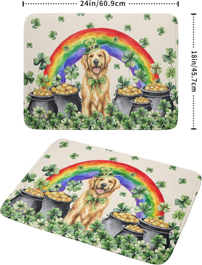 Funny Dog Dish Drying Mats for Kitchen Countertop Large Microfiber Absorbent Coffee Bar Mat - Image 2