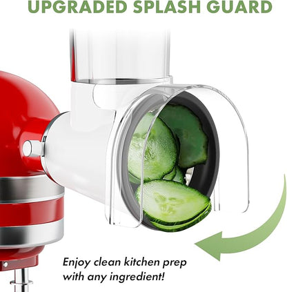 Cheese Grater Attachment for KitchenAid, Large Cheese Grater with 3-inch Feed Chute and Splash-Proof Barrier, Cheese Shredder, For Kitchen Aid Accessories and Attachments, Dishwasher Safe By Cofun - Image 3