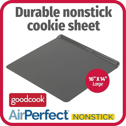 GoodCook AirPerfect Non-Stick Air Insulated 16” x 14” Cookie Sheet - Carbon Steel Cooking Pans, No Burn Insulation Bakeware, Cookie Sheets for Baking, Oven Pan Set - Image 3