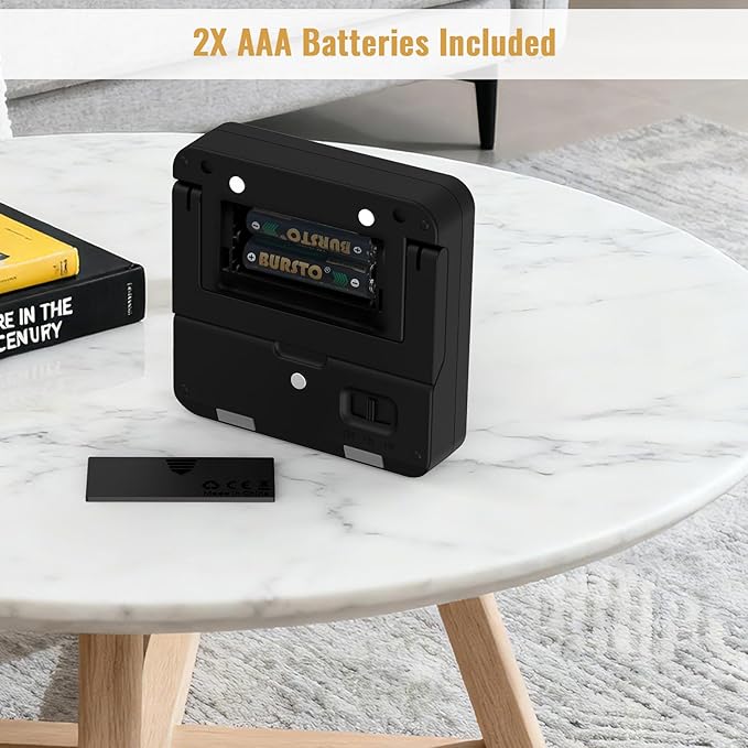 Digital Dual Kitchen Timer, 4 Channels Independent Countdown Timer, Large Display, On/Off, Loud Volume Alarm and Flashing Light with Magnetic Back, Stand, Battery Included (Black) - Image 6